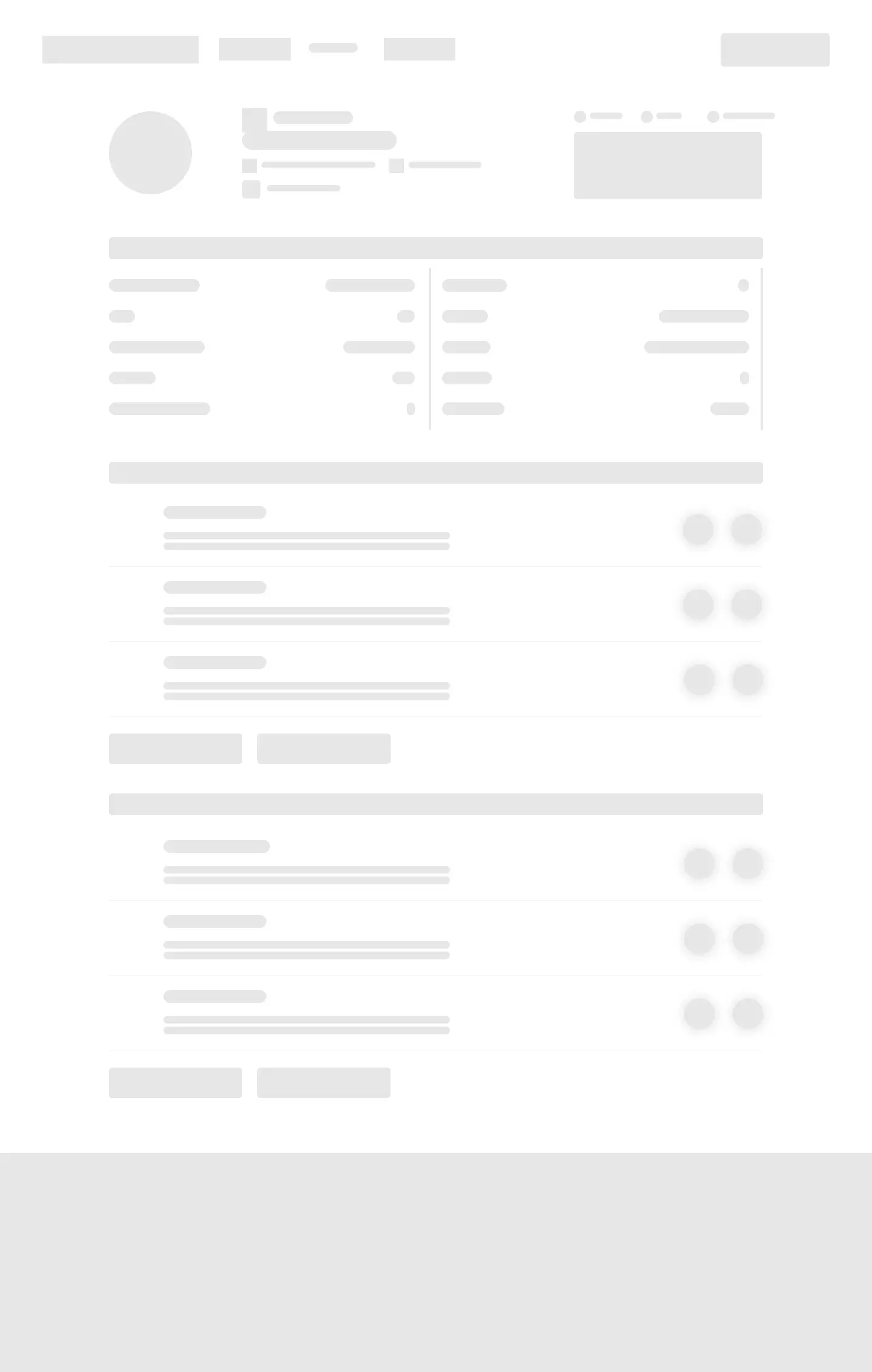 hockey match website player profile wireframe design