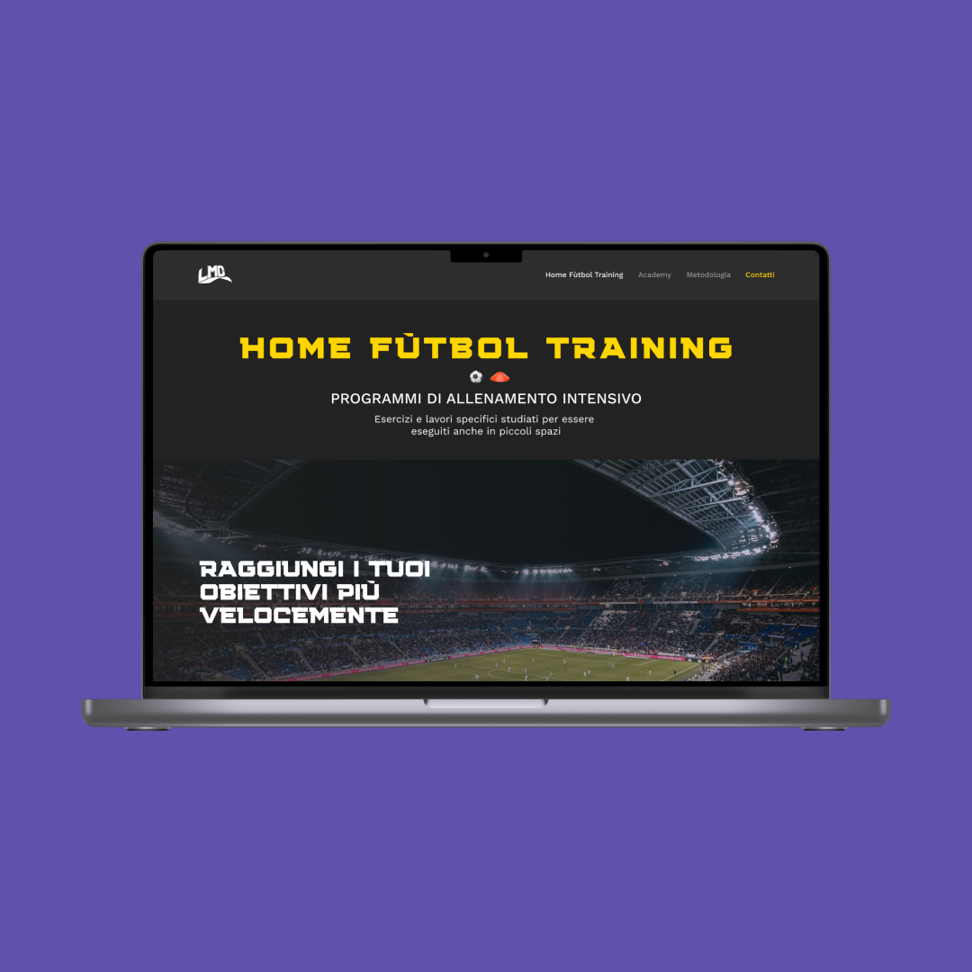 Home football website design